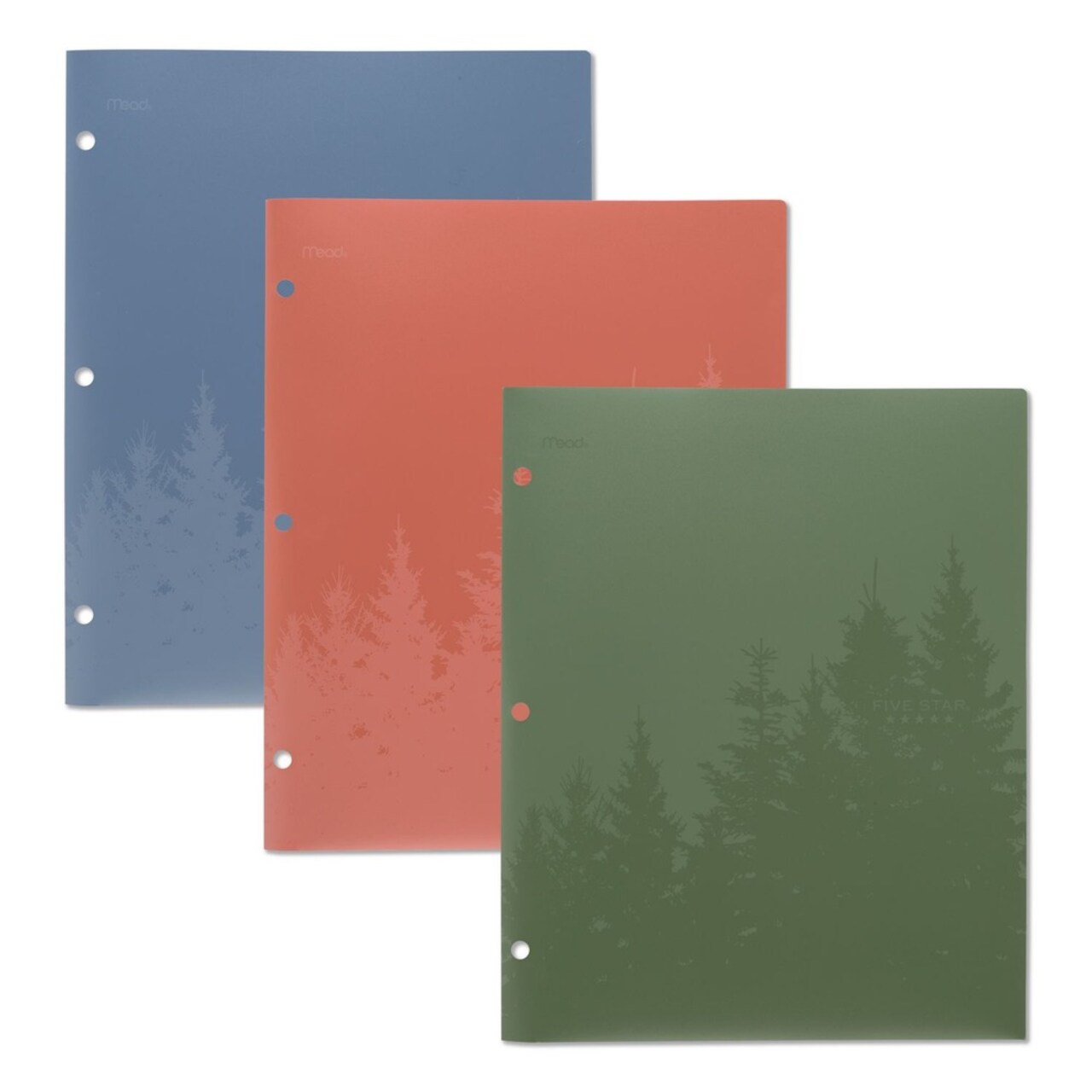 Five Star 11 in. x 8.5 in. Recycled Plastic Two-Pocket Folder - Randomly Assorted
